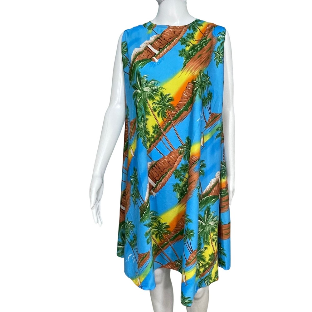 Rima Beachworld Swimwear Tropical Island Palm Tree Beach CoverUp Resort Sundress